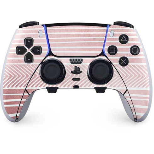 Pink and White Stripes PlayStation PS5 Skins