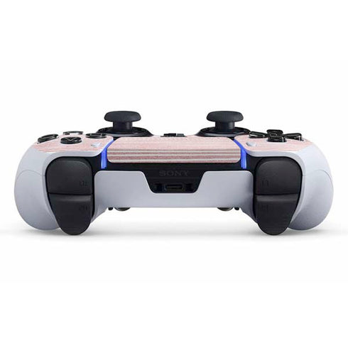 Pink and White Stripes PS5 DualSense Edge Pro Controller Skin