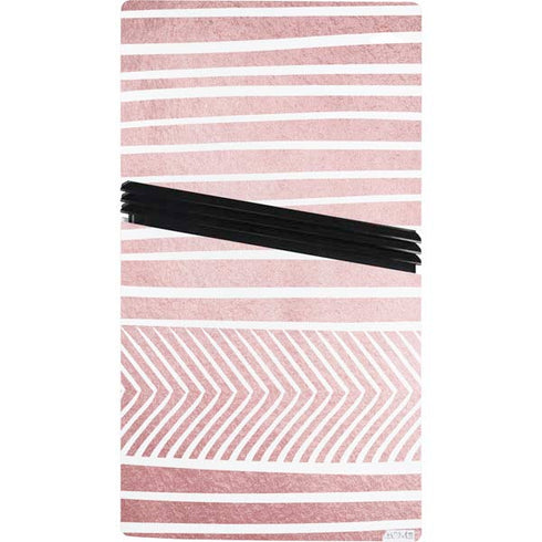 Pink and White Stripes PS5 Pro Console Skin