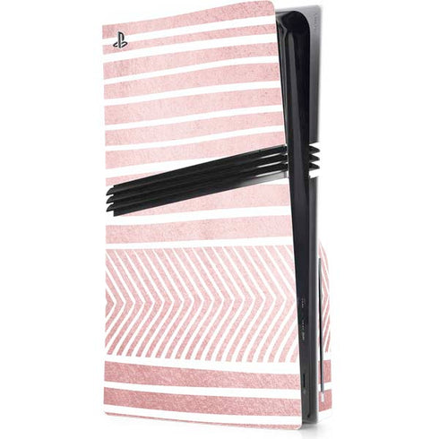 Pink and White Stripes PlayStation PS5 Skins