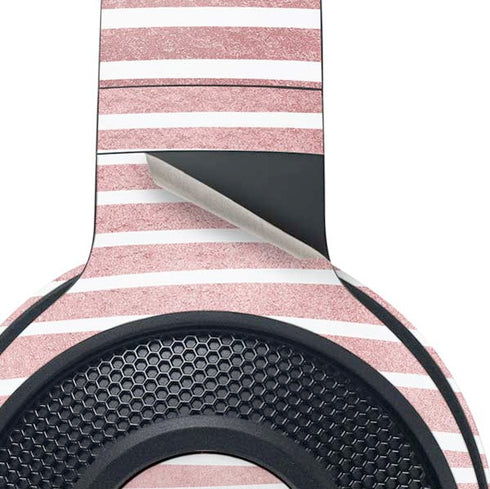Pink and White Stripes Razer Kraken X Skin