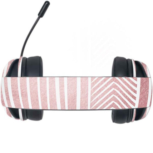 Pink and White Stripes Razer Kraken X Skin