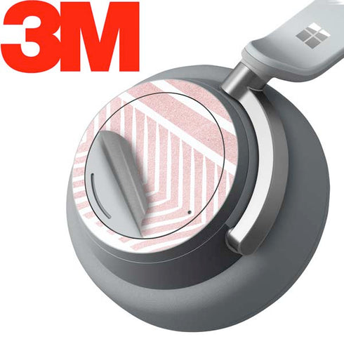 Pink and White Stripes Surface Headphones Skin