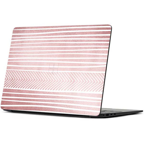 Pink and White Stripes Surface Laptop 7 15in Skin