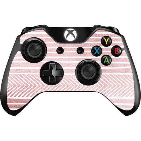 Pink and White Stripes Xbox One Controller Skin