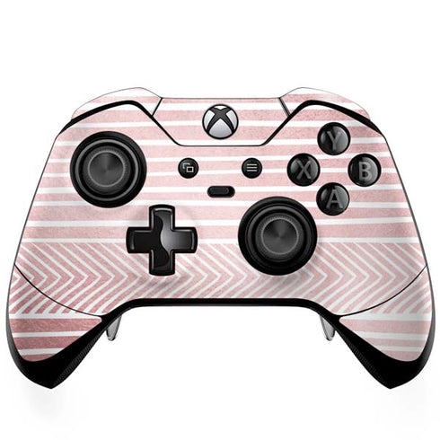 Pink and White Stripes Xbox One Elite Controller Skin