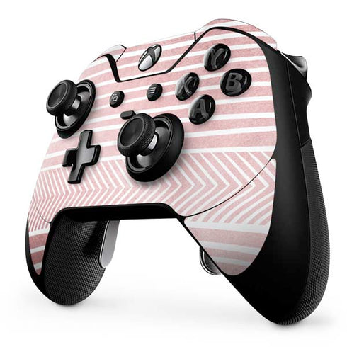 Pink and White Stripes Xbox One Elite Controller Skin
