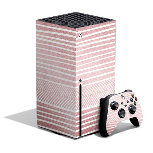 Pink and White Stripes Xbox Series X Skins