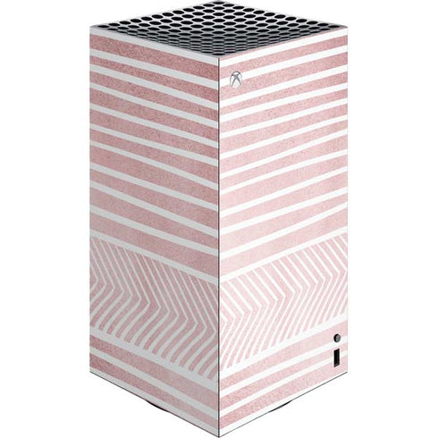 Pink and White Stripes XBox Series X Digital Edition Console Skin