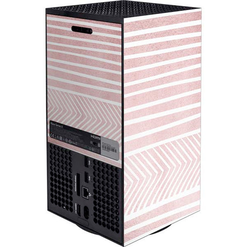 Pink and White Stripes XBox Series X Digital Edition Console Skin
