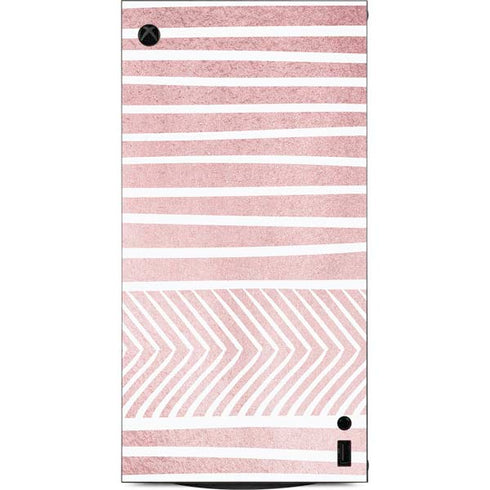 Pink and White Stripes XBox Series X Digital Edition Console Skin