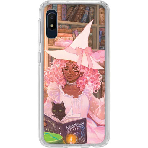 Pink Anime Witch Girls in Library with Cats by Ivy Dolamore Galaxy Cases