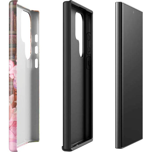 Pink Anime Witch Girls in Library with Cats by Ivy Dolamore Galaxy S23 Ultra Pro Case