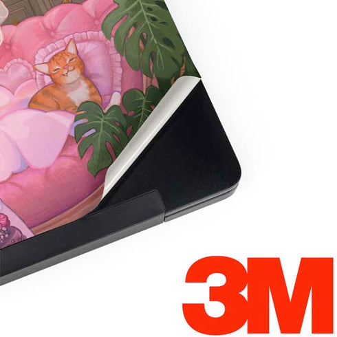 Pink Anime Witch Girls in Library with Cats by Ivy Dolamore Dell Latitude Skin
