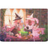 Pink Anime Witch Girls in Library with Cats by Ivy Dolamore MacBook Skins