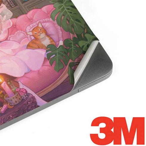 Pink Anime Witch Girls in Library with Cats by Ivy Dolamore MacBook Skins