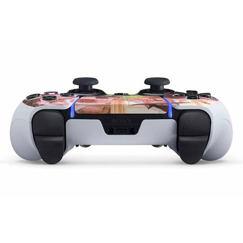 Pink Anime Witch Girls in Library with Cats by Ivy Dolamore PS5 DualSense Edge Pro Controller Skin