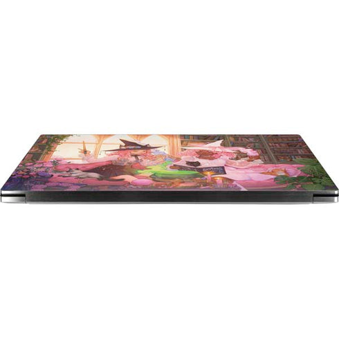 Pink Anime Witch Girls in Library with Cats by Ivy Dolamore Dell XPS Skin