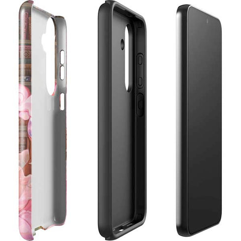 Pink Anime Witch Girls in Library with Cats by Ivy Dolamore Galaxy S25 Impact Case