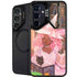 Pink Anime Witch Girls in Library with Cats by Ivy Dolamore Galaxy S24 Plus Kickstand Case