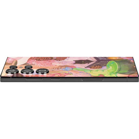 Pink Anime Witch Girls in Library with Cats by Ivy Dolamore Galaxy S25 Ultra Skin