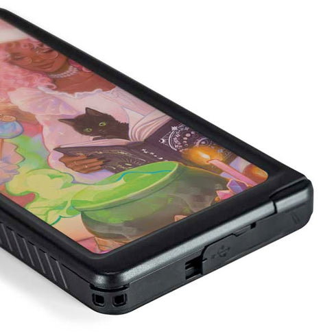 Pink Anime Witch Girls in Library with Cats by Ivy Dolamore Galaxy S24 Ultra Waterproof Case
