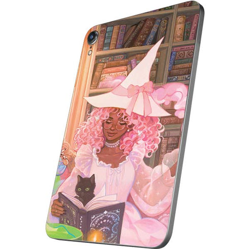 Pink Anime Witch Girls in Library with Cats by Ivy Dolamore Apple iPad Mini Skin