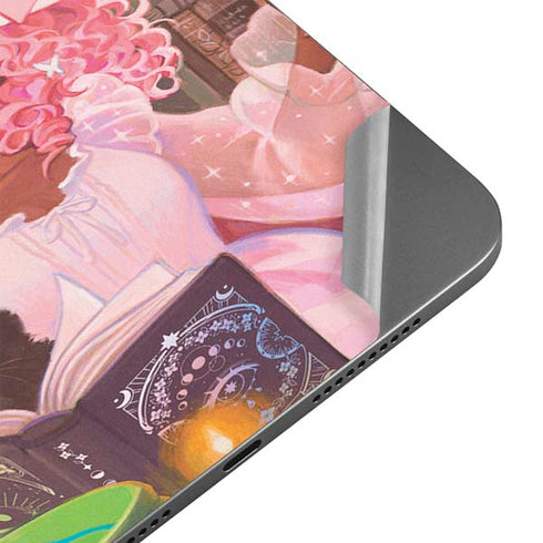 Pink Anime Witch Girls in Library with Cats by Ivy Dolamore Apple iPad Mini Skin
