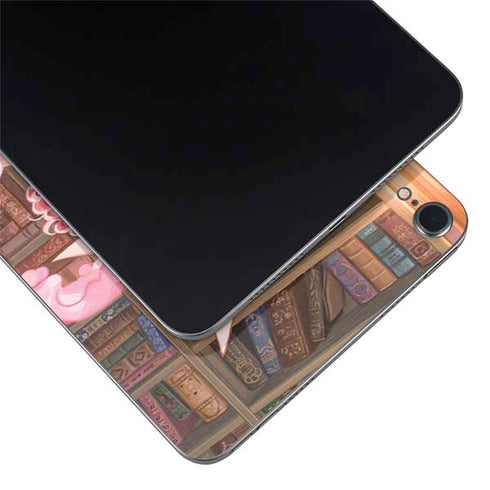 Pink Anime Witch Girls in Library with Cats by Ivy Dolamore Apple iPad Mini Skin