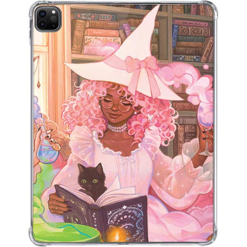 Pink Anime Witch Girls in Library with Cats by Ivy Dolamore iPad Pro 11in (2024) Clear Case