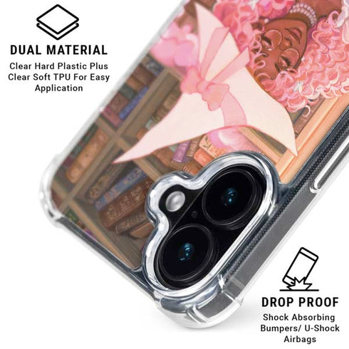 Pink Anime Witch Girls in Library with Cats by Ivy Dolamore iPhone 16 MagSafe Case