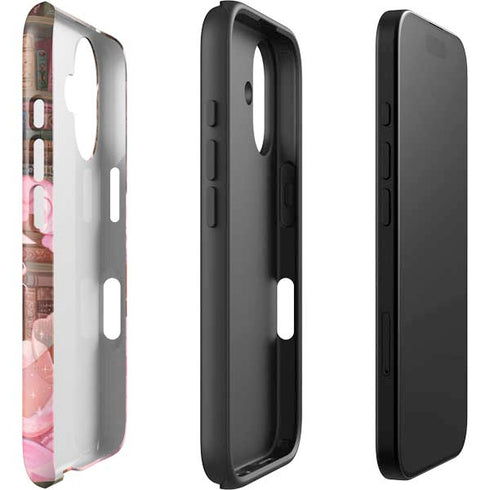 Pink Anime Witch Girls in Library with Cats by Ivy Dolamore iPhone 16 Plus Impact Case