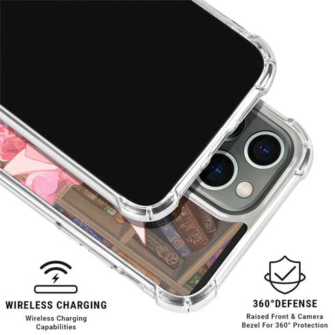 Pink Anime Witch Girls in Library with Cats by Ivy Dolamore iPhone 16 Pro Clear Case