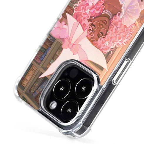 Pink Anime Witch Girls in Library with Cats by Ivy Dolamore iPhone 16 Pro MagSafe Case