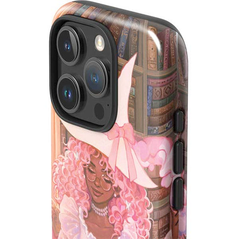 Pink Anime Witch Girls in Library with Cats by Ivy Dolamore iPhone 16 Pro Max Impact Case