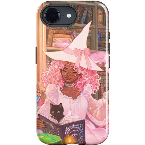 Pink Anime Witch Girls in Library with Cats by Ivy Dolamore iPhone 16e Impact Case