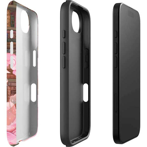 Pink Anime Witch Girls in Library with Cats by Ivy Dolamore iPhone 16e Impact Case
