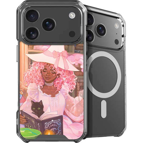 Pink Anime Witch Girls in Library with Cats by Ivy Dolamore iPhone 18 Pro MagSafe Case