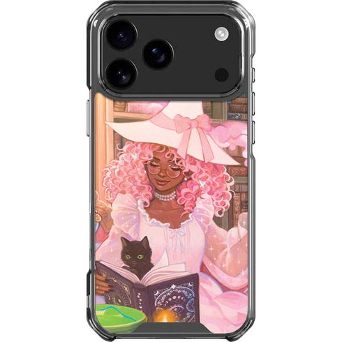 Pink Anime Witch Girls in Library with Cats by Ivy Dolamore iPhone 18 Pro Max Clear Case