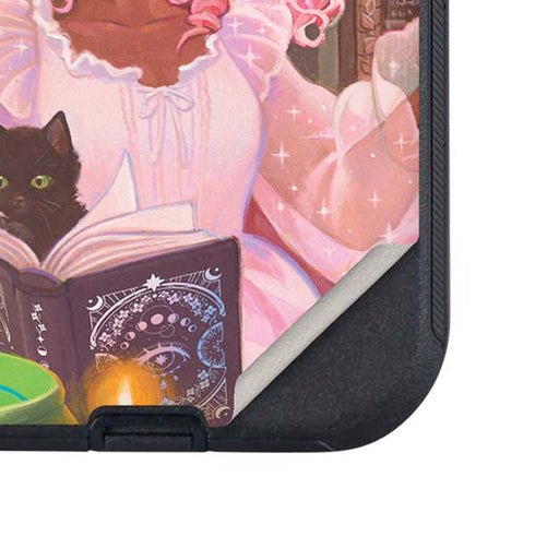 Pink Anime Witch Girls in Library with Cats by Ivy Dolamore Otterbox Defender iPhone Skin