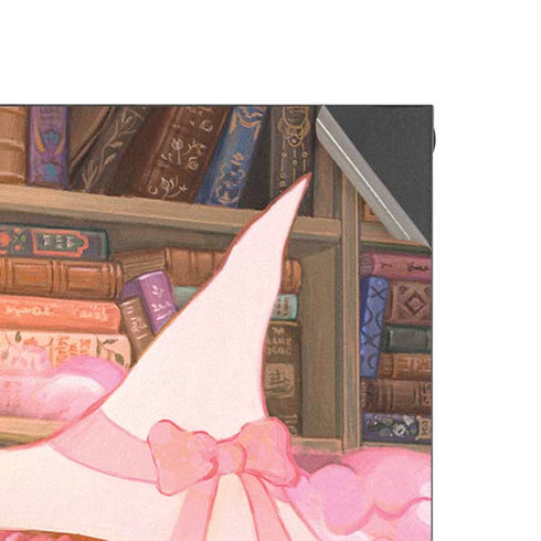 Pink Anime Witch Girls in Library with Cats by Ivy Dolamore XBox Series X Digital Edition Console Skin