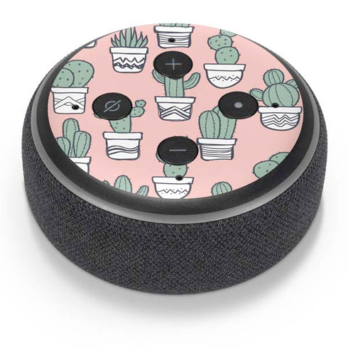 Pink Cactus Amazon Echo Dot Skin
