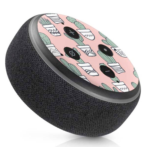 Pink Cactus Amazon Echo Dot Skin