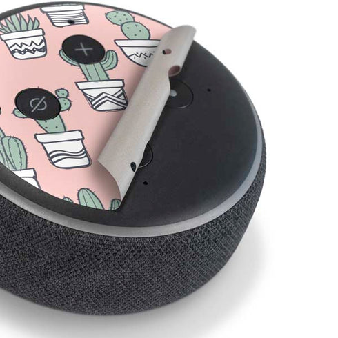 Pink Cactus Amazon Echo Dot Skin