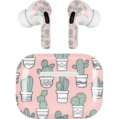 Pink Cactus AirPods Skins