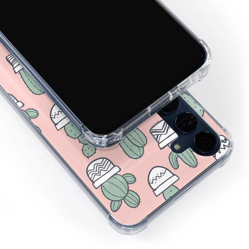 Pink Cactus Galaxy A55 5G Clear Case
