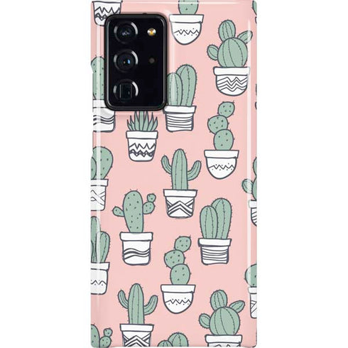 Pink Cactus Galaxy Cases