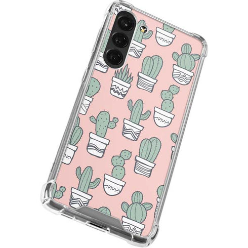 Pink Cactus Galaxy S24 FE Clear Case