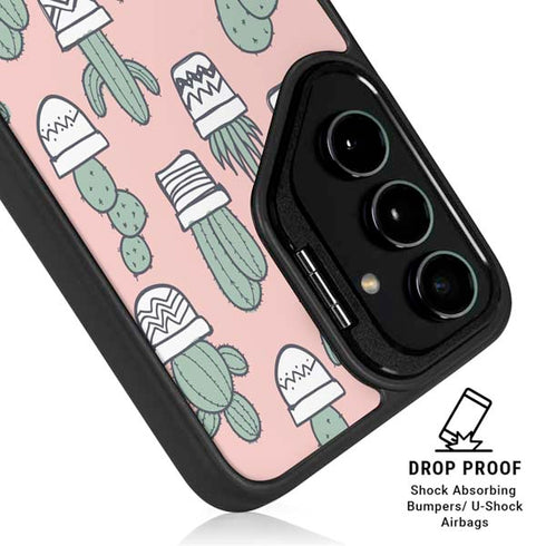 Pink Cactus Galaxy S25 Kickstand Case