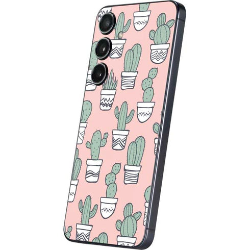 Pink Cactus Galaxy S24 Skin